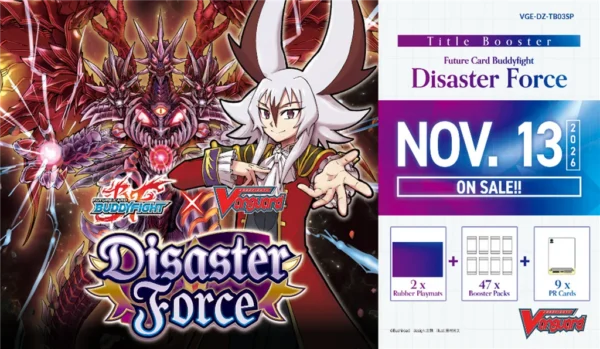 Cardfight!! Vanguard Future Card Buddyfight - Disaster Force Sneak Preview Kit – Inglese Cardfight!! Vanguard Future Card Buddyfight - Disaster Force Sneak Preview Kit – Inglese sigillato, disponibile su Otakuworld Svizzera