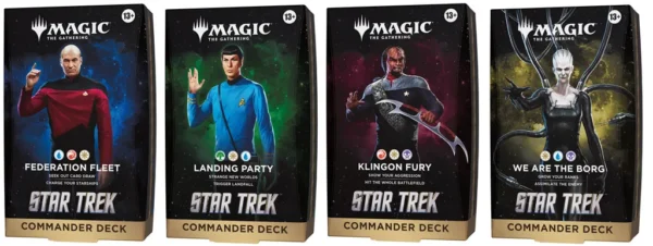 Magic: The Gathering Star Trek Display Commander Deck (4 mazzi) – Tedesco Magic: The Gathering Star Trek Display Commander Deck (4 mazzi) – Tedesco sigillato, disponibile su Otakuworld Svizzera