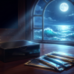 Booster box sigillato di carte collezionabili con packs a ventaglio su sfondo oceano notturno, immagine di copertina della guida al set OP-18 di One Piece Card Game.