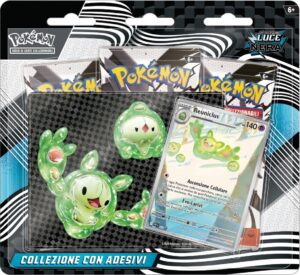 Pokemon collezione con adesivi S&V Luce Nera ITA