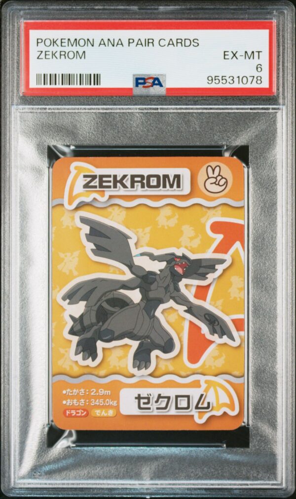 Zekrom ANA Pair Cards 2015 gradata PSA EX-MT 6 — fronte slab, cert 95531078