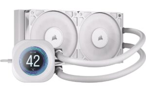 Corsair Dissipatore a liquido Nautilus 240 LCD – 240mm, Bianco - immagine 1
