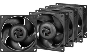Arctic Cooling Ventola PC S8038-7K, 80 mm, 7000 RPM, Nero, 4 Stück - immagine 1