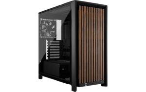 Corsair Case PC 4000D Wood Nero, Walnuss - Image 1