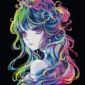 Diamond Painting Neon Anime Principessa - Neon Noir, livello avanzato