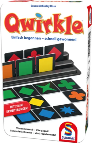 Qwirkle con 2 mini espansioni (scatola in metallo, multilingua)
