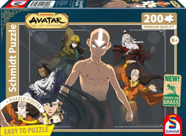 Puzzle Avatar - Maestri degli elementi 200 pezzi in cartone d'erba - Avatar