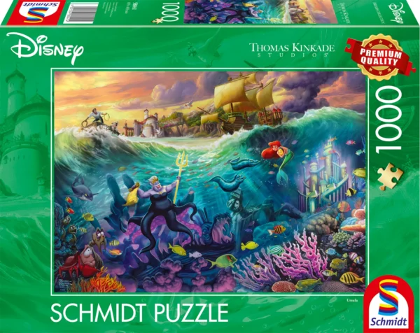 Puzzle Disney La Sirenetta Ursula 1000 pezzi - Thomas Kinkade, Disney