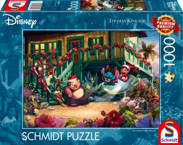 Puzzle Disney Lilo & Stitch Aloha Christmas 1000 pezzi - Thomas Kinkade Puzzle Disney Lilo & Stitch Aloha Christmas 1000 pezzi - Thomas Kinkade