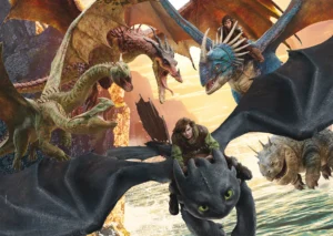 Puzzle Dragons, motivo 2, 1000 pezzi - Dragons