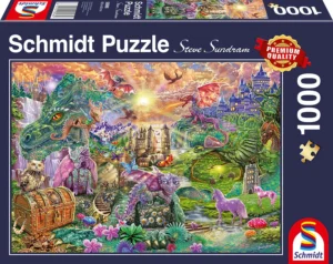 Puzzle Terra dei draghi incantata 1000 pezzi - Steve Sundram