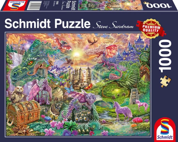 Puzzle Terra dei draghi incantata 1000 pezzi - Steve Sundram Puzzle Terra dei draghi incantata 1000 pezzi - Steve Sundram