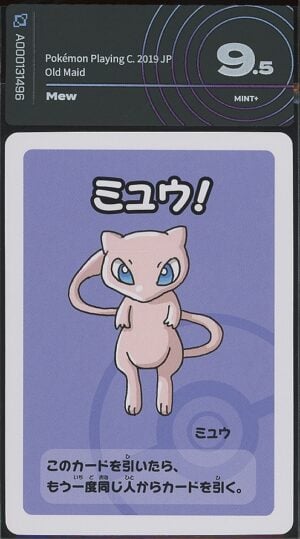Mew · Pokémon Old Maid (Babanuki) Pokémon Center · Gradata AiGrading · Mint+ 9.5 fronte