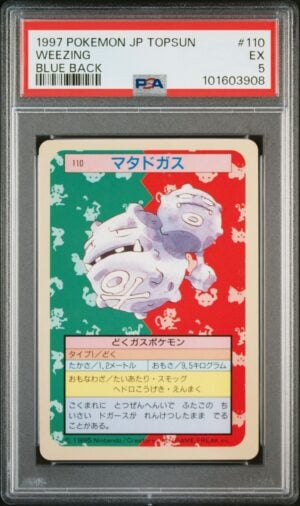 Weezing #110 · Topsun Blue Back · Gradata PSA · EX 5 fronte