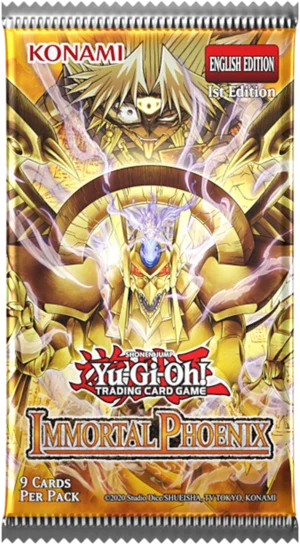 Busta Yu-Gi-Oh! Immortal Phoenix (immagine della versione inglese) per il tuckbox 3 buste in tedesco
