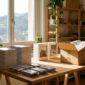 Scaffale di una fumetteria con manga, carte collezionabili e figure pronte per la shipping da Mendrisio