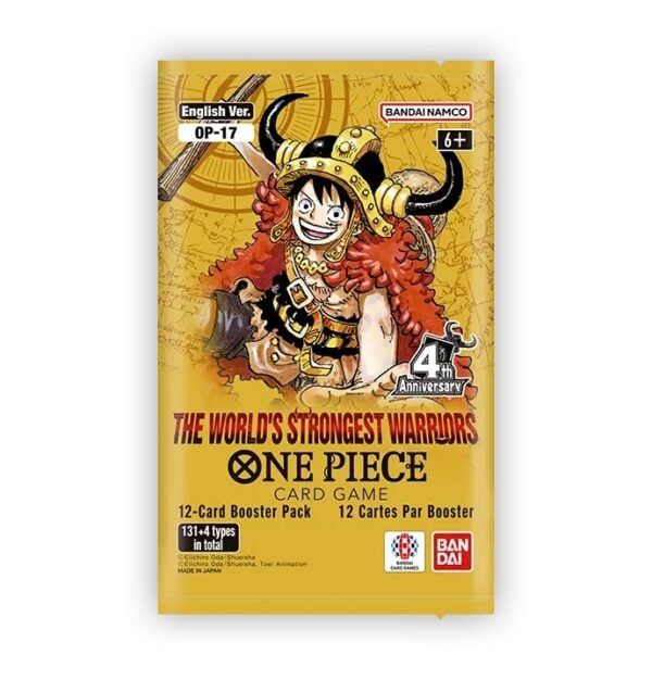 Busta One Piece Card Game OP-17 The World's Strongest Warriors English Ver. da 12 carte
